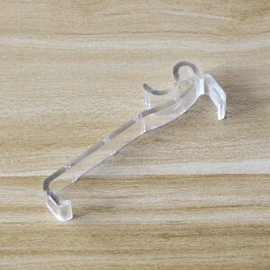 Valance Clips 6pcs 3'' Window Blinds Hidden Clip Clear Plastic for Horizontal Blinds Valance Retainer Holder