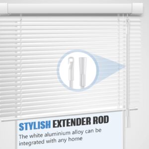 2 Pieces Blind Wand Vertical Blinds Replacement Parts Blind Rod with Hook and Grip Clear Blind Opener Long Window Blind Stick Tilt Rod (12 Inch, Aluminum Alloy)