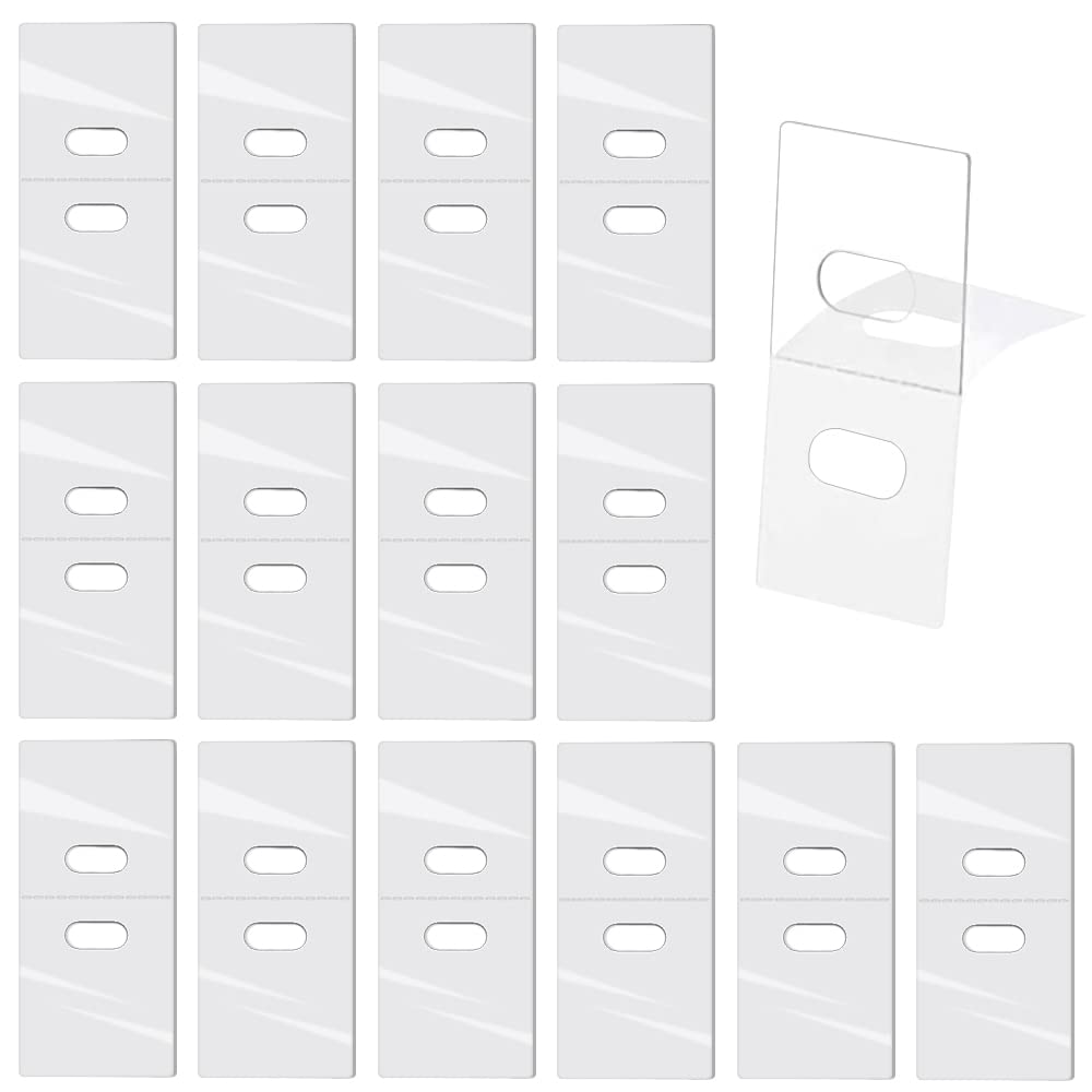 100 Sets (200Pcs) Clear Vertical Blind Repair Tabs, Blinds Replacement Slats Fixers Parts, Fold Design Blind Repair Vane Savers, Pre-Cut Horizontal Blinds Repair Clips (White)