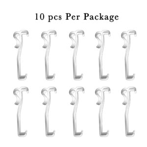 10 PCS 2.5 Inches Plastic Valance Clips for Blinds, Blind Clips for Valance Replacement Clips, Window Blind Clips, Wood Blind Valance Clips, Blind Channel Cover Clips