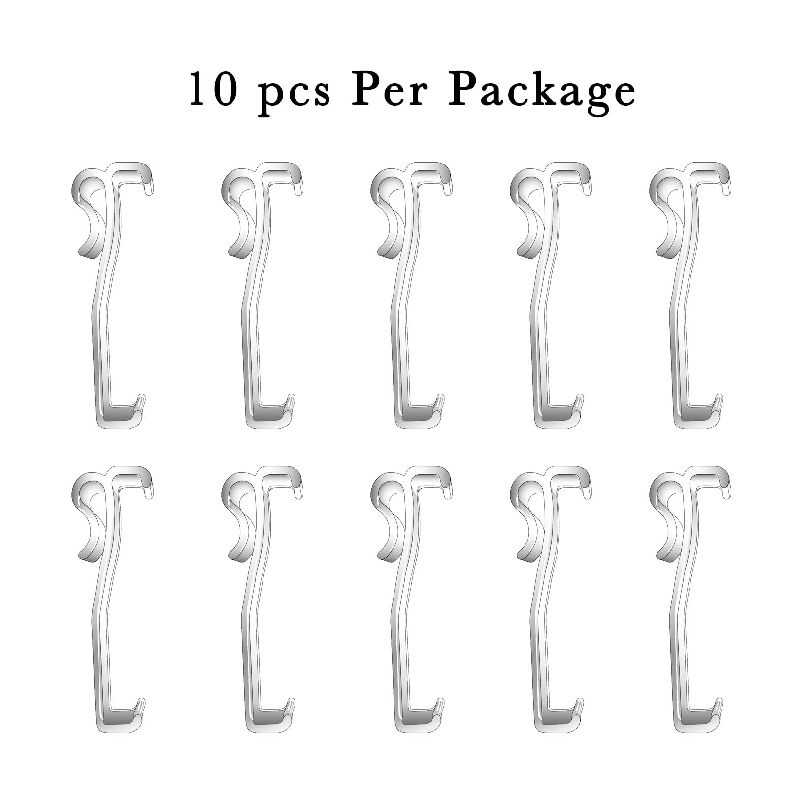 10 PCS 2.5 Inches Plastic Valance Clips for Blinds, Blind Clips for Valance Replacement Clips, Window Blind Clips, Wood Blind Valance Clips, Blind Channel Cover Clips