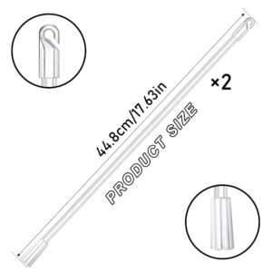 17 Inches 2 Pieces Blind Wand, Tilt Wand Replacement, Blinds Replacement Parts, Vertical Blind Opener, Clear Window Blind Wand, Blind Rod with Hook and Grip, Blind Opener Accessory