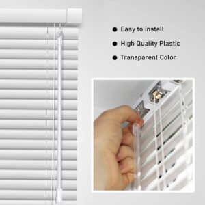 17 Inches 2 Pieces Blind Wand, Tilt Wand Replacement, Blinds Replacement Parts, Vertical Blind Opener, Clear Window Blind Wand, Blind Rod with Hook and Grip, Blind Opener Accessory