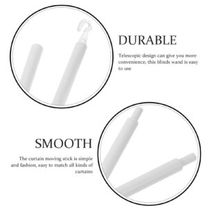 Clear Blind Wand 1 Set with Hook Detachable Vertical Window Blind Rod Stick for Window Blind Stick Wand Opener 89CM