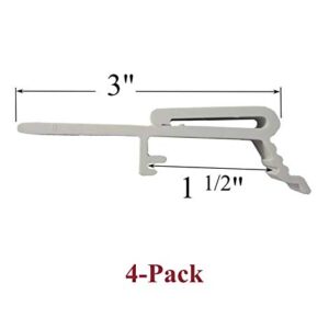 VERTICAL BLIND Dust Cover VALANCE CLIPS for 1 1/2" V3000 Track (4-Pack)