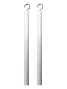 2 pack - snow white wood blind tilt wand replacement - available in 12" - 24" - 30" - 36" - 48" - "c hook (30")