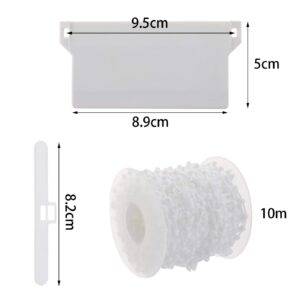 SING F LTD 31Pcs Vertical Blind Bottom Weights Accessories Repair Kit 89mm Vertical Blind Top Hangers 10M Chain and Connector Plastic DIY Replacement