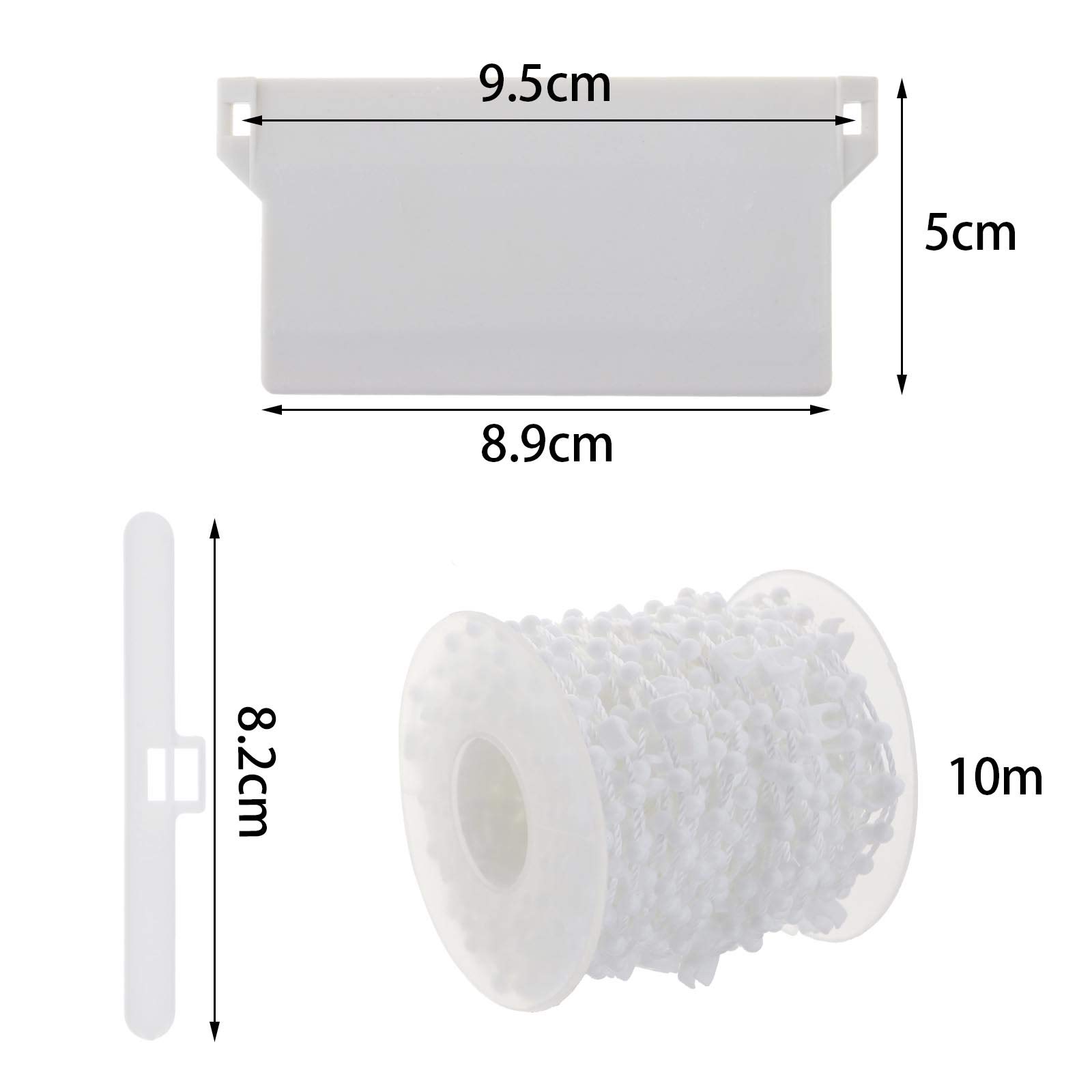 SING F LTD 31Pcs Vertical Blind Bottom Weights Accessories Repair Kit 89mm Vertical Blind Top Hangers 10M Chain and Connector Plastic DIY Replacement