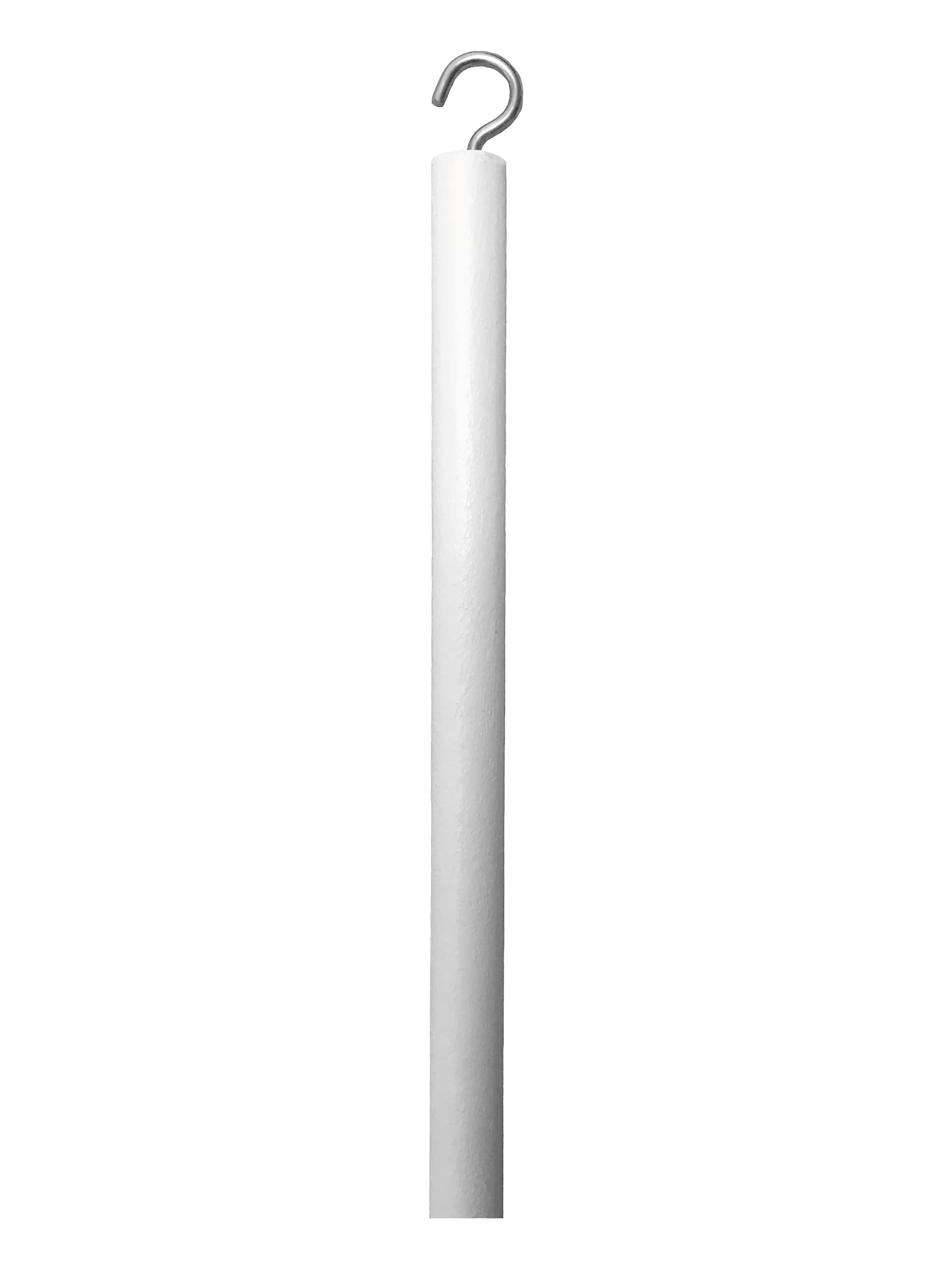 Snow White Wood Blind Tilt Wand Replacement - Available in 12" - 24" - 30" - 36" - 48" (C-Hook) (1 Pack, 30")