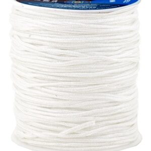 Mandala Crafts Strings Lift Cords - Roman Shades Cord White 2mm Nylon Cord - 109 Yds Braided Nylon String