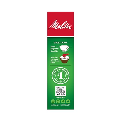 Melitta #4 Cone Coffee Filters, White, 100 Count (Pack of 6) 600 Total Filters Count - Packaging May Vary