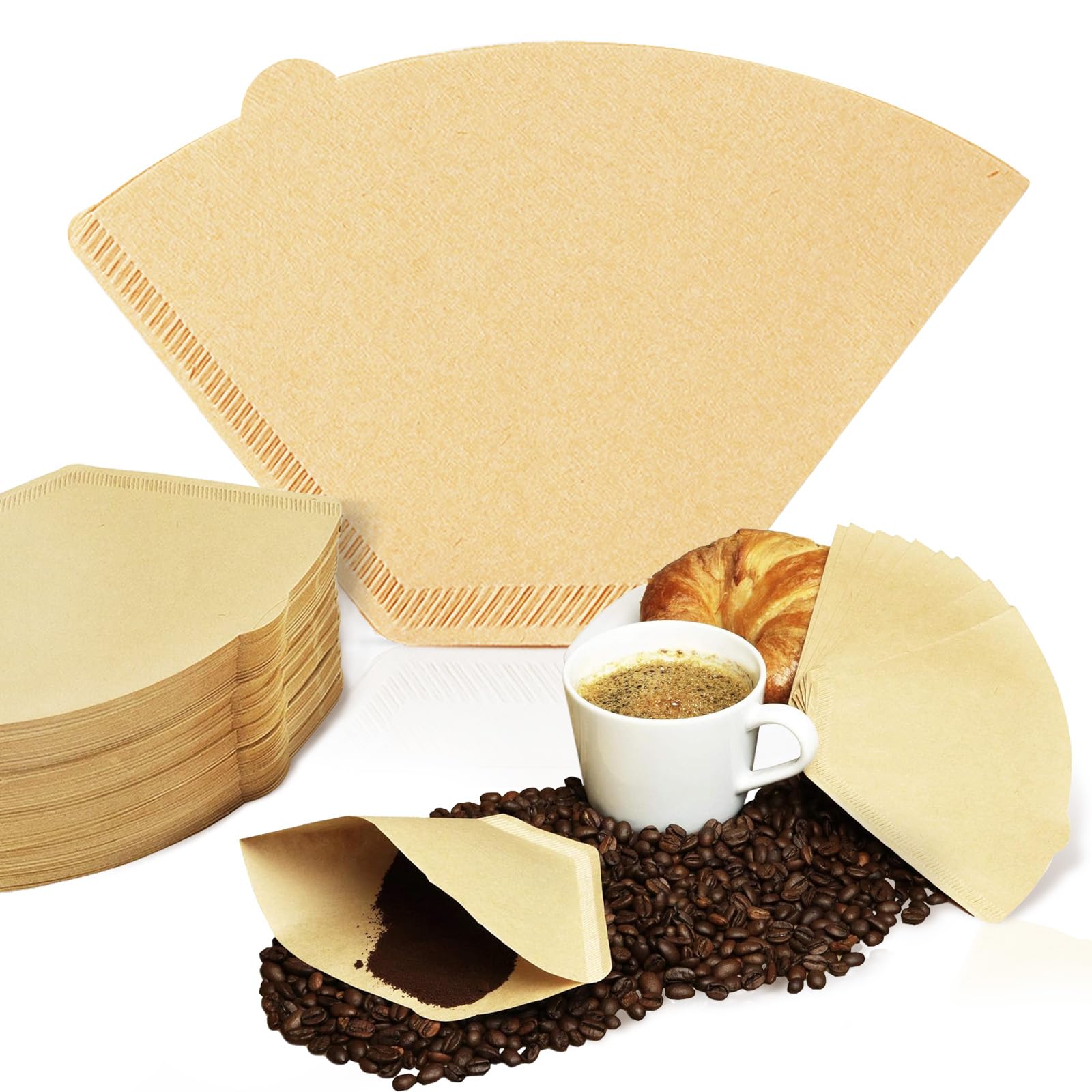 peaceleaf Cone Coffee Filters (Natural Unbleached, 300)