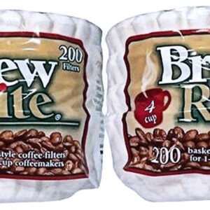 Brew Rite 4 Cup Coffee Basket Disposable Filters - 400 Ct