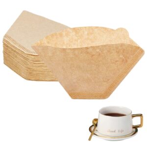 BYKITCHEN Cone Coffee Filters, Set of 200, Size 2 Coffee Filters Cone Paper, Natural Unbleached Paper Filters for Pour Over Coffee Dripper and Coffee Maker (2-6 Cup)