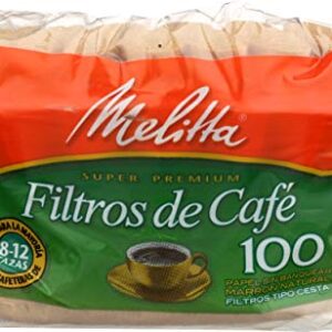 Melitta Inc, Coffee Filter Basket 8 to 12 Cup, 100 Count