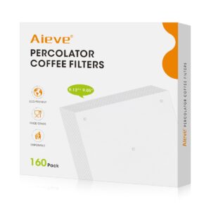 Aieve Percolator Coffee Filters, Coffee Filters for Percolator Coffee Pot Electric (160 Count)