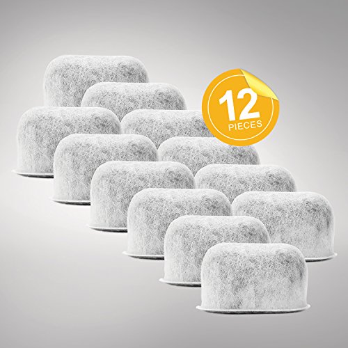 Pack of 12 Replacement Charcoal Water Filters By Housewares Solutions for Keurig Brewers - Keurig Compatible Water Filter Cartridges Universal Fit (NOT CUISINART) for Keurig 2.0 & 1.0 Coffee Makers