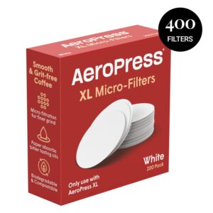 AeroPress XL Replacement Filter Pack - Micro-filters For AeroPress XL Coffee And Espresso-Style Coffee Maker - 2 Pack (400 count)