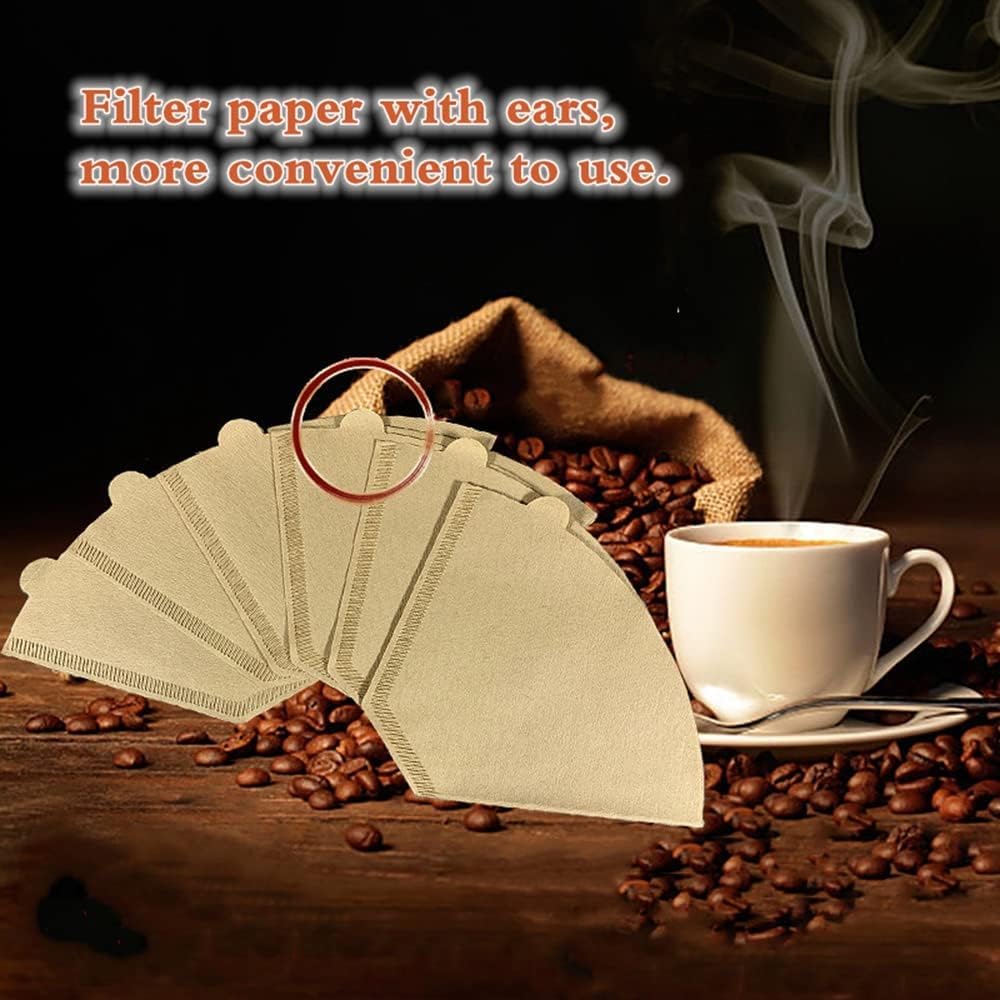 Coffee Filter #4,Cone Coffee Filter 8-12 Cups, Disposable Coffee Filters Paper for Smooth and Clean Taste, Pour Over and Coffee Maker (Natural Unbleached, 4 U-shaped 100 Count)