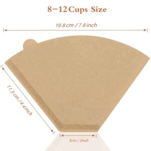 Coffee Filter #4,Cone Coffee Filter 8-12 Cups, Disposable Coffee Filters Paper for Smooth and Clean Taste, Pour Over and Coffee Maker (Natural Unbleached, 4 U-shaped 100 Count)