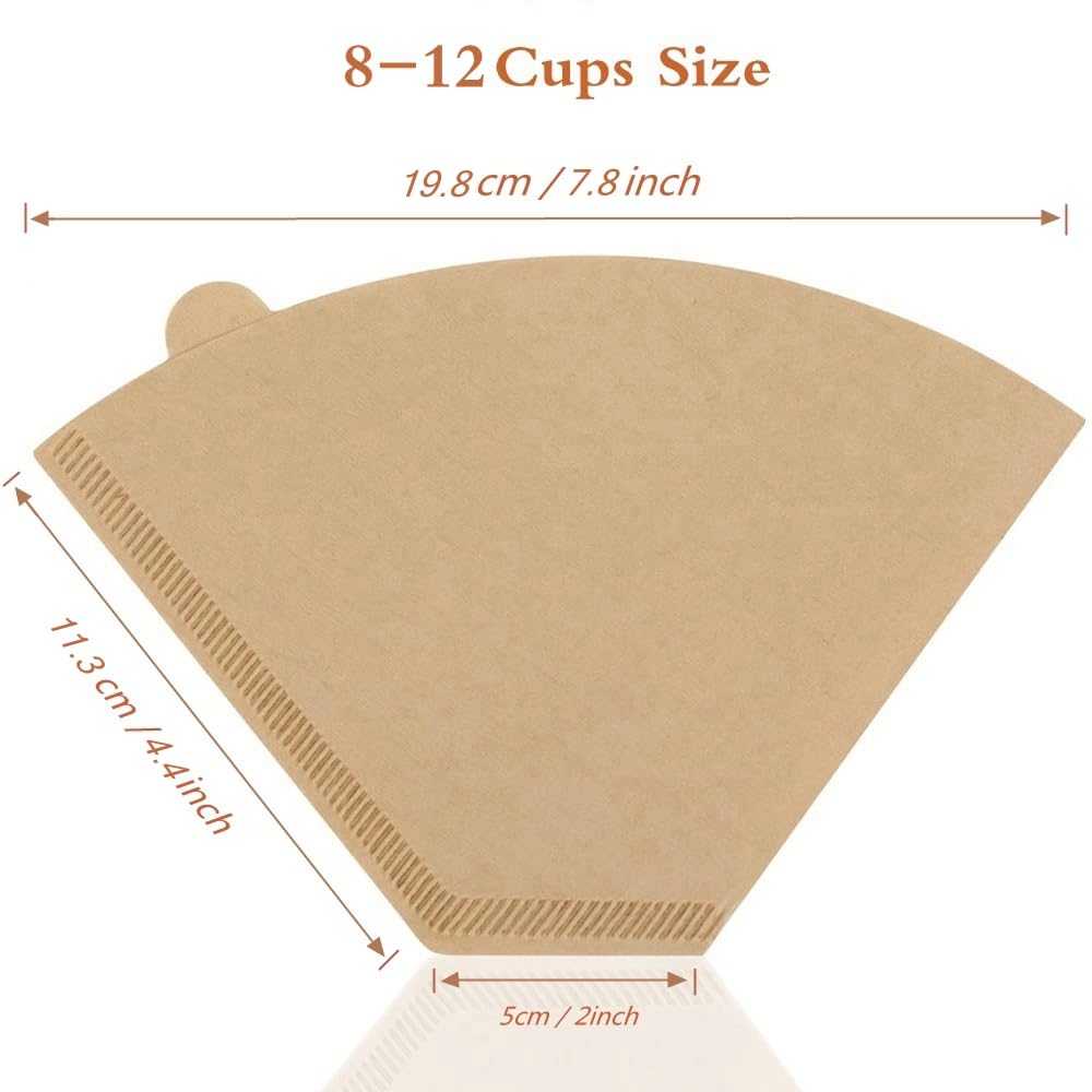 Coffee Filter #4,Cone Coffee Filter 8-12 Cups, Disposable Coffee Filters Paper for Smooth and Clean Taste, Pour Over and Coffee Maker (Natural Unbleached, 4 U-shaped 100 Count)