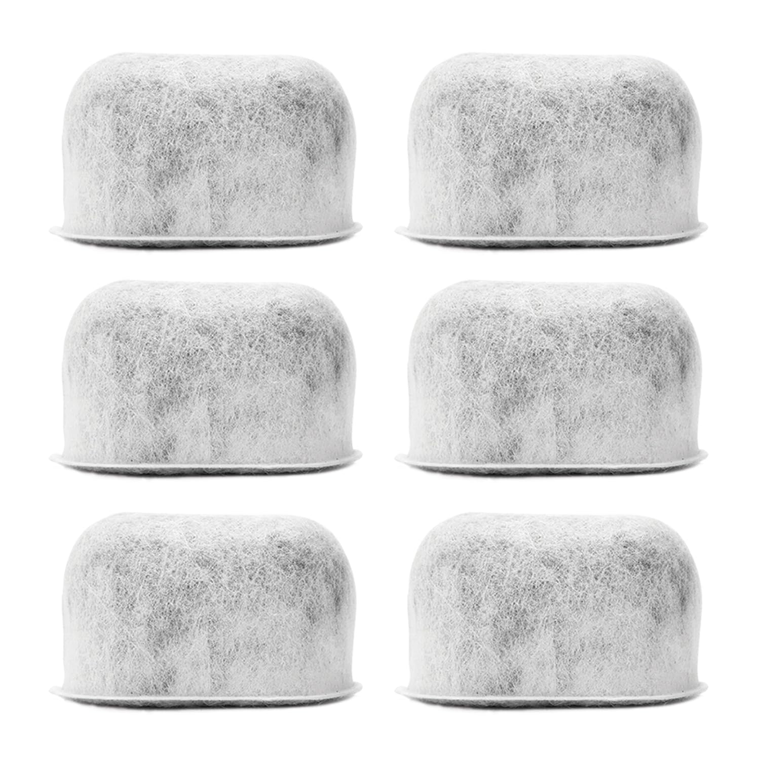 6-Pack Replacement Charcoal Water Filters for Braun Coffee Makers - Fits All Braun BrewSense Drip Series Coffee Machines