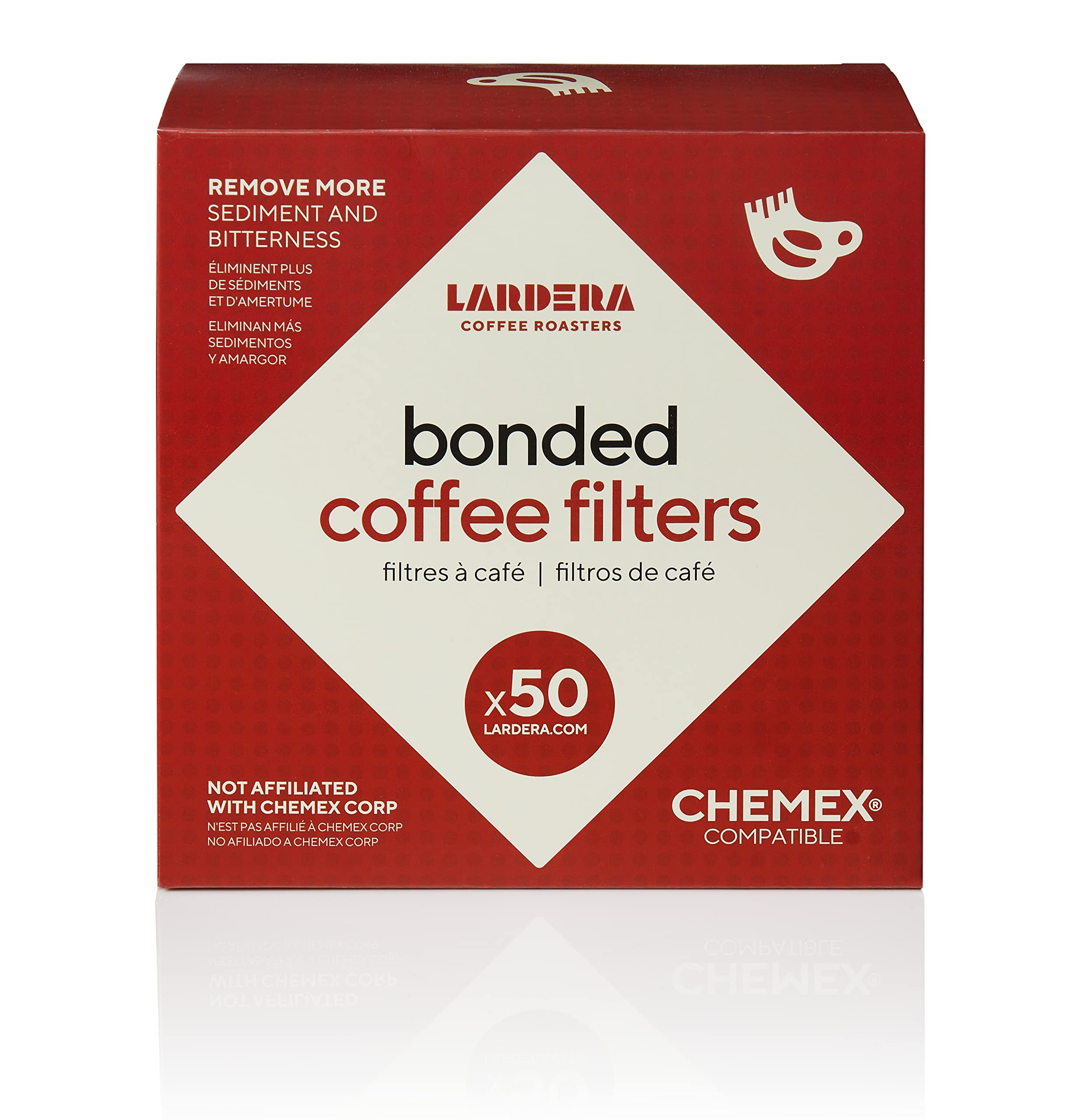 Chemex-Compatible Bonded Coffee Filters for Chemex Coffee Maker (100 filters)