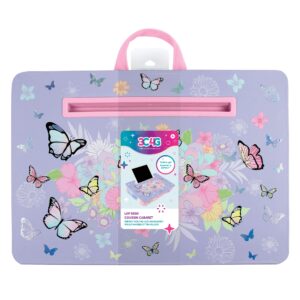 Three Cheers for Girls - Butterly Lap Desk - Lap Desk with Cushion for Kids - Large Laptop Lap Desk with Cushion - Kids Lap Desk Tray for Car - Computer Lap Desk with Storage for Tables, Pens & More