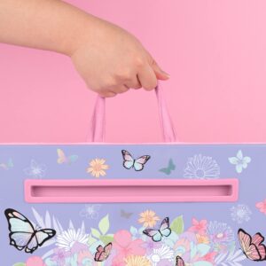 Three Cheers for Girls - Butterly Lap Desk - Lap Desk with Cushion for Kids - Large Laptop Lap Desk with Cushion - Kids Lap Desk Tray for Car - Computer Lap Desk with Storage for Tables, Pens & More