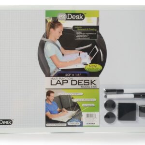 Fun Express EZDesk Magnetic Dry Erase Lap Desk with Graph Ruling, Tablet Dock and Accessories