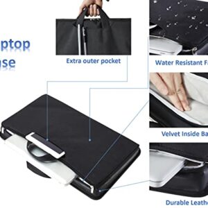 Laptop Lap Desk with All in One Bag to Hold Laptop Computer up to 17.3 Inch, Home Office Bed Desk with Cushion Sofa Desk, Laptop Stand with Wrist Pad (Black Carbon)