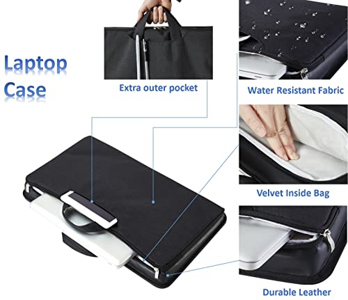 Laptop Lap Desk with All in One Bag to Hold Laptop Computer up to 17.3 Inch, Home Office Bed Desk with Cushion Sofa Desk, Laptop Stand with Wrist Pad (Black Carbon)