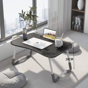 Laptop Bed Table Desk, Lap Desk for Adults, Bed Desk for Laptop and Writing, Laptop Bed Table Tray for Eating and Laptop, Laptop Stand for Bed Couch, Black