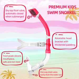 Uniswim Rotate Function Kids Training Snorkel for Lap Swimming Snorkel for Boys Girls 6-15 Years Old for Swimming Diving Snorkeling