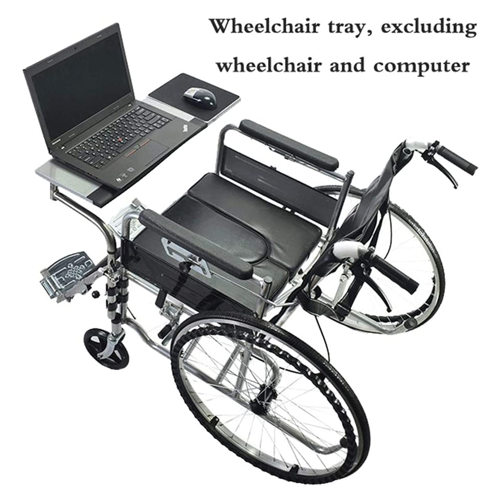 Universal Wheelchair Lap Tray - Adjustable Height, Portable and Removable Desk for Elderly and Patients - Ideal for Writing, Reading, Eating and Resting - Wheelchair Accessories