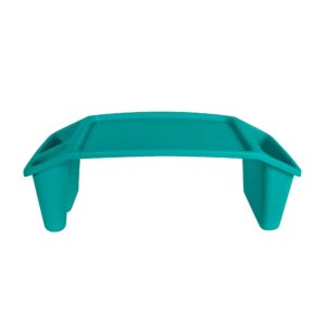 Plastic Lap Tray by Creatology - Portable Compartment Tray for Crafting, Reading, Studying -Teal, Bulk 12 Pack