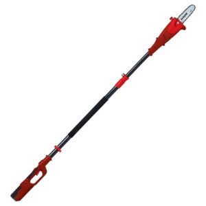 Sun Joe iON8PS2-LT-RED 40V Amp Cordless Multi-Angle Pole Chain Saw, 8", Kit (w/2.5-Ah Battery + Quick Charger)