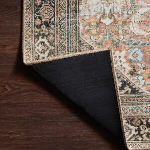 Loloi II Wynter Collection WYN-02 Auburn/Multi 5'-0" x 7'-6", 13" Thick, Area Rug, Soft, Durable, Printed, Vintage Inspired, Low Pile, Non-Shedding, Easy Clean, Living Room Rug