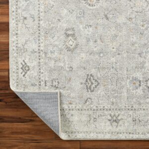 Becki Owens x Surya Davina Damask Area Rug , 9'2" x 12', Light Grey