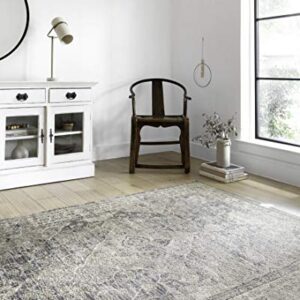 Loloi II Teagan Collection TEA-04 Sky/Natural 11'-6" x 15', 25" Thick, Area Rug, Soft, Durable, Neutral, Woven, Low Pile, Non-Shedding, Easy Clean, Living Room Rug