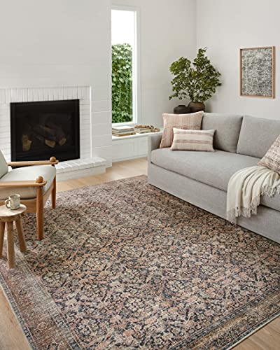 Loloi Amber Lewis x Billie Ink/Salmon 5'-0" x 7'-6" Area Rug