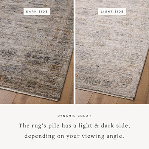 LOLOI Jean Stoffer Katherine Collection KES-04 Pebble/Ocean 7'-10'' x 10' Area Rug