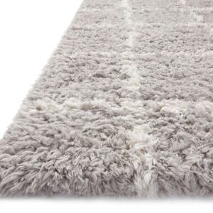 Loloi Angela Rose Amira Collection AMI-04 Silver / Ivory 9'-2" x 12'-6" Area Rug