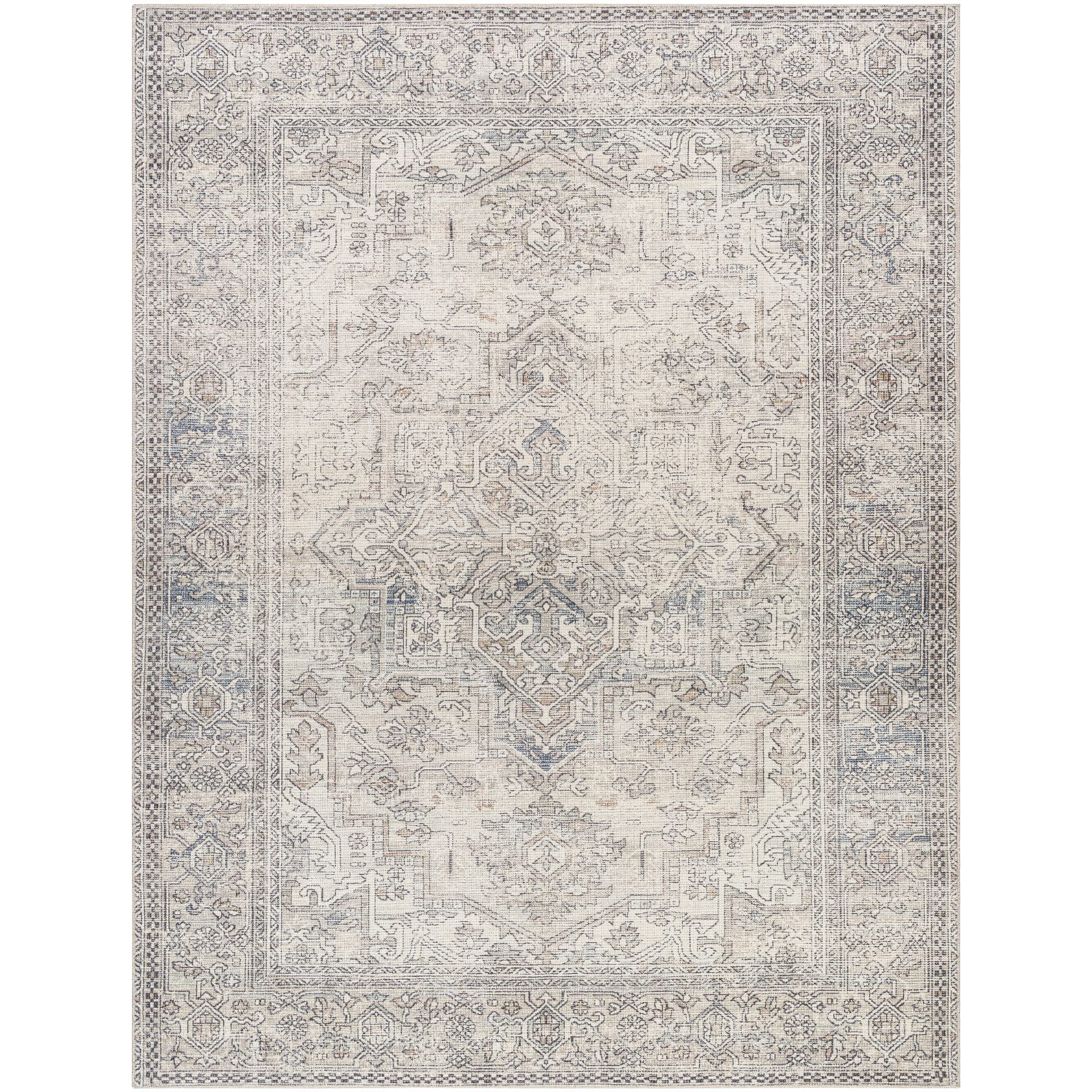 Becki Owens x Surya Margot Medallion Area Rug , 7'10" x 10', Light Grey