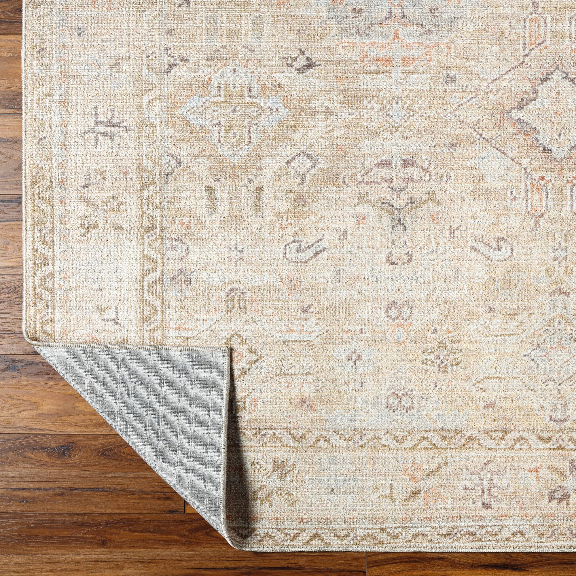 Becki Owens x Surya Marlene Vintage Medallion Area Rug, 6'7" x 9', Cream