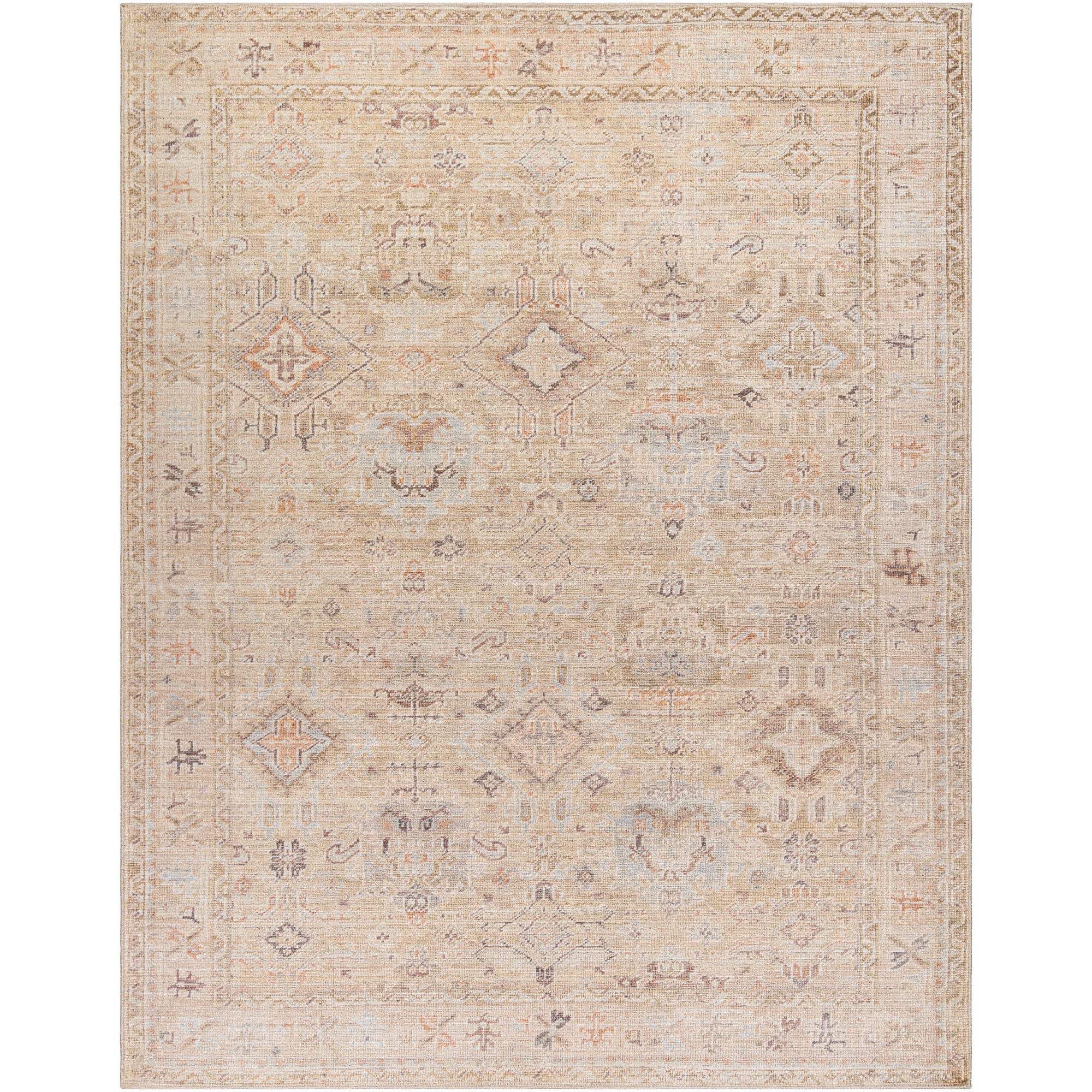 Becki Owens x Surya Marlene Vintage Medallion Area Rug, 6'7" x 9', Cream