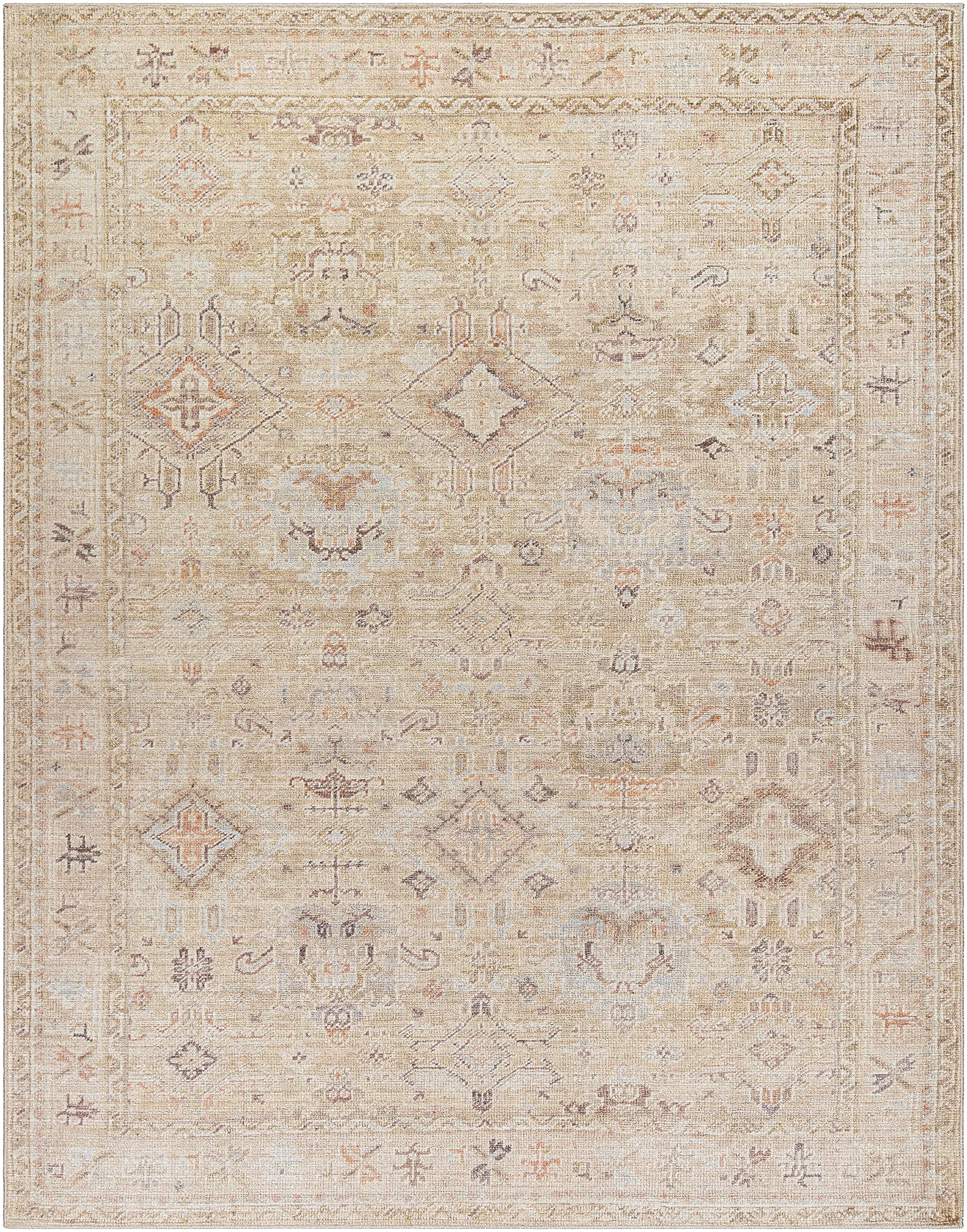 Becki Owens x Surya Marlene Vintage Medallion Area Rug, 6'7" x 9', Cream