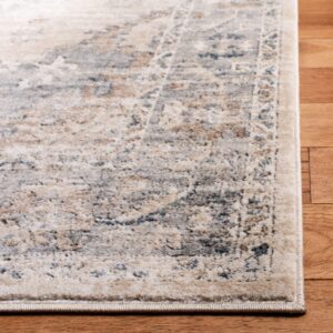 SAFAVIEH Oregon Collection Area Rug - 9' x 12', Beige & Grey, Oriental Distressed Design, Non-Shedding & Easy Care, Ideal for High Traffic Areas in Living Room, Bedroom (ORE898B)