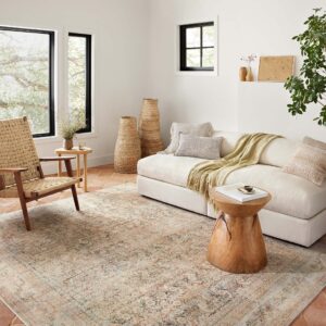 Loloi II Adrian Collection ADR-01 Area Rug 7'-6" x 9'-6" Natural/Apricot Rectangular 0.19" Thick