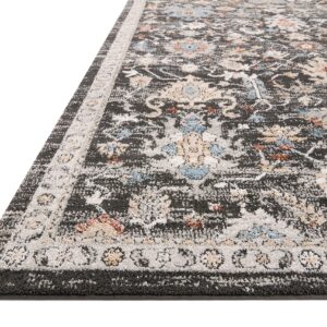 Loloi II Odette Collection ODT-04 Charcoal/Multi 5'-3" x 7'-9" Area Rug